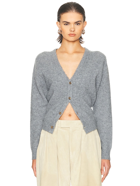 R13 Split Hem Cardigan in Light Heather Grey | FWRD