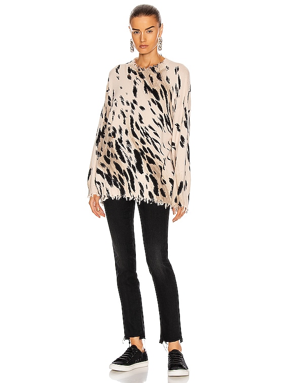 R13 Cheetah Oversized Sweater in Cheetah | FWRD