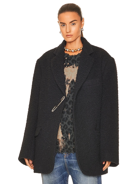 R13 Oversize Wrap Blazer in Black FWRD