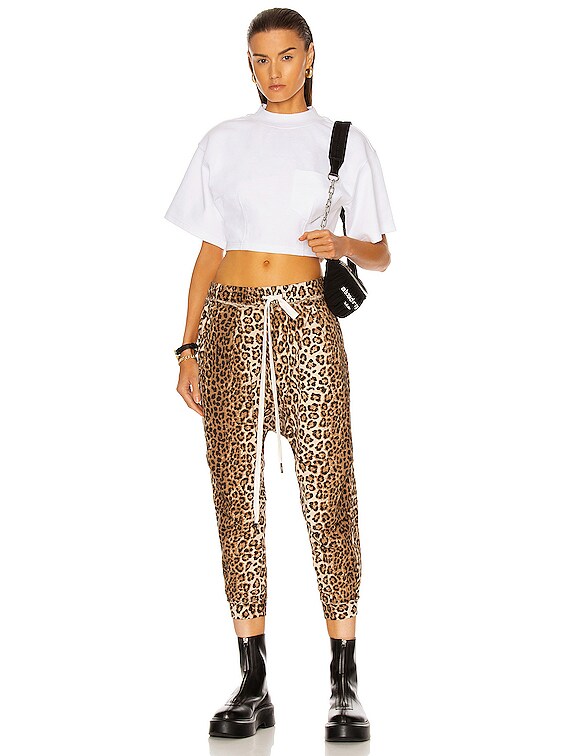 R13 Harem Sweatpant in Leopard FWRD