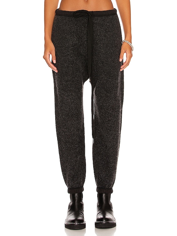 R13 Dropped Crotch Sweatpant in Dark Grey FWRD