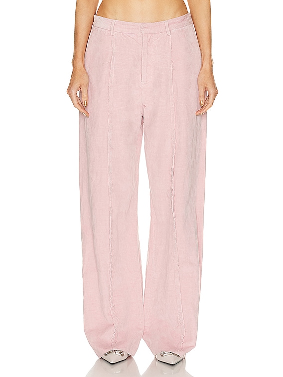 R13 Exposed Seam Trouser in Pink FWRD