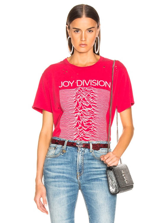 R13 Joy Division Boy Tee in Red FWRD