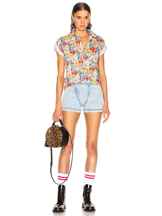 R13 Skater Shirt in Multicolor Floral FWRD