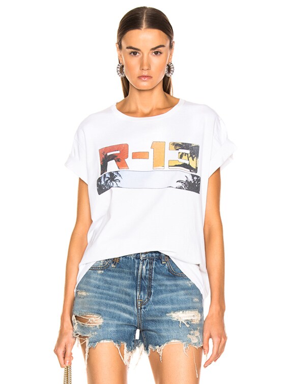 R13 Malibu Boy Tee in White FWRD