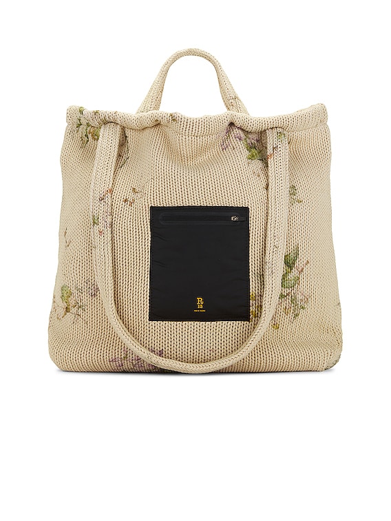 R13 Oversized Tote Bag in Floral On Khaki FWRD