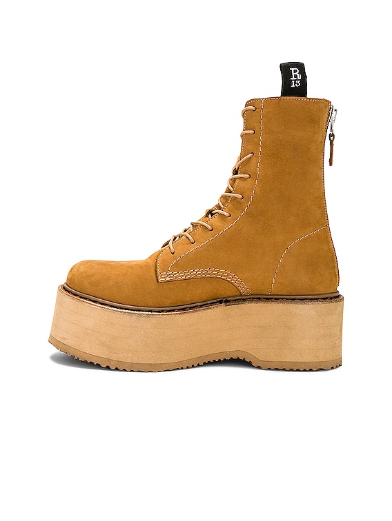 R13 Double Stack Boot in Tan Nubuck FWRD