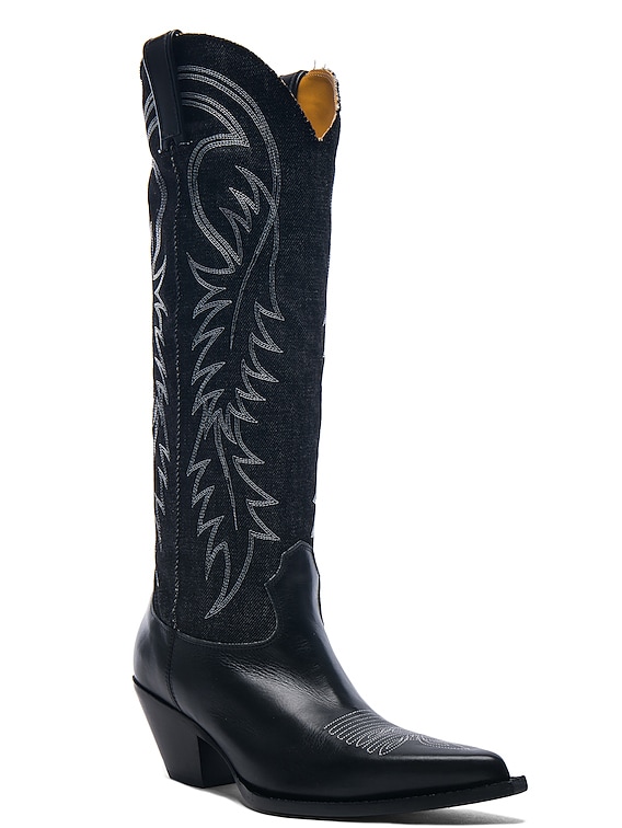 r13 denim cowboy boots
