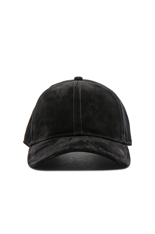 Rag & Bone Marilyn Baseball Cap in Black Suede | FWRD display picture 1