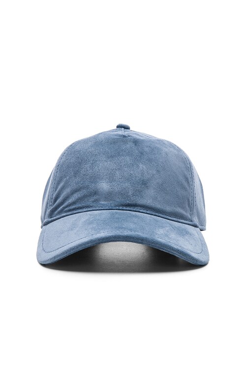 Rag & Bone Light Blue Cap Chambray Blue Linen Baseball Cap | Luca Faloni main image 4