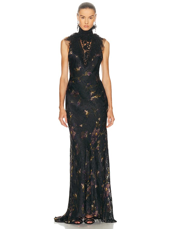 Ralph Lauren Collection Ellen Gown in Green Multi | FWRD Ralph Lauren Collection Ellen Gown in Green Multi | FWRD