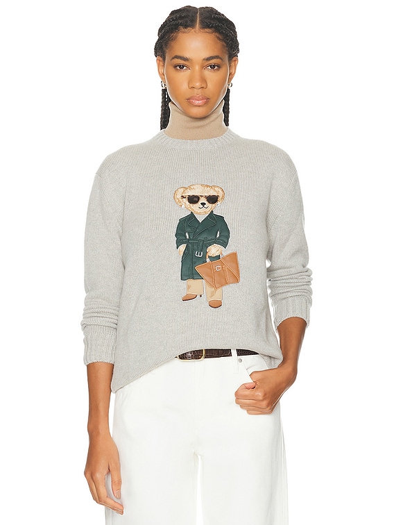 Ralph Lauren Collection Racing Green Trench Polo Bear Sweater in
