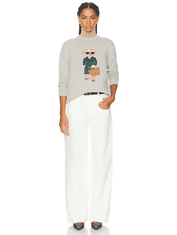 Ralph Lauren Collection Racing Green Trench Polo Bear Sweater in