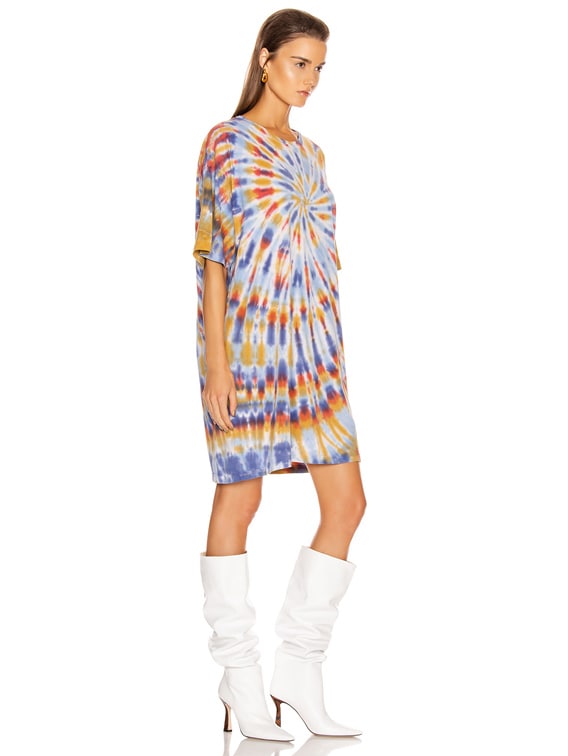 rainbow tie dye t shirt dress