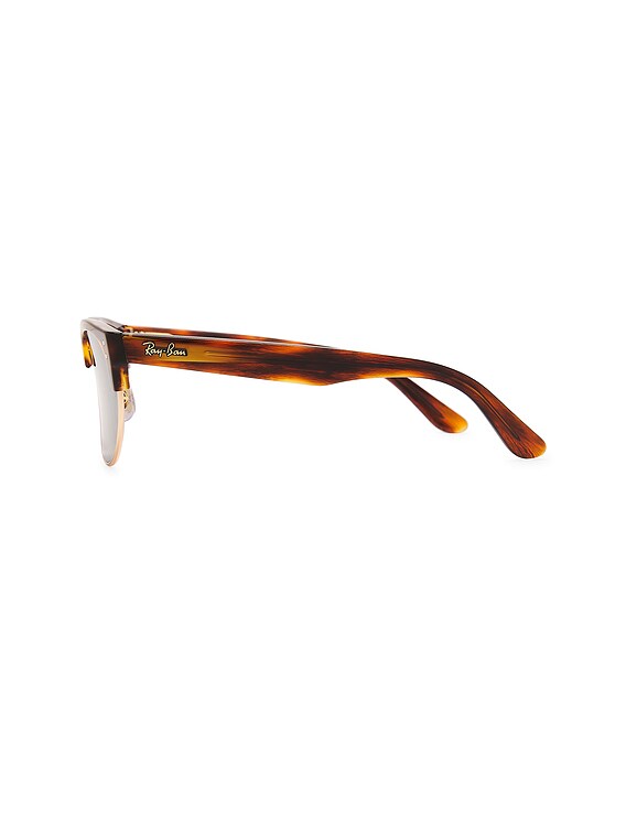 Ray-Ban Clubmaster Reverse Sunglasses in Brown Tortoise | FWRD