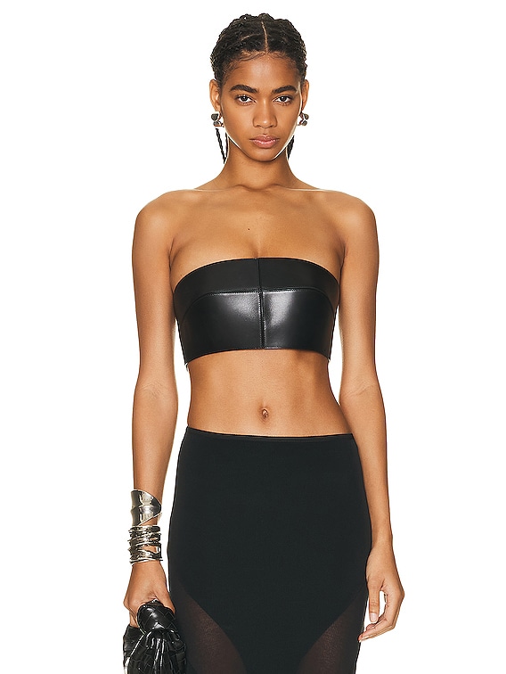 A Total Bust Faux Leather Bra Top