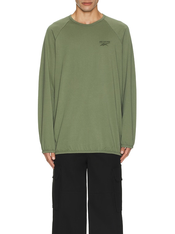 Reebok x Hed Mayner Long Sleeve T-shirt in Army Green | FWRD