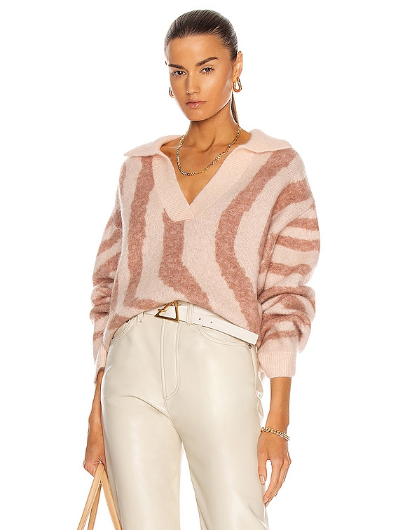 Cami Camel Striped Sweater