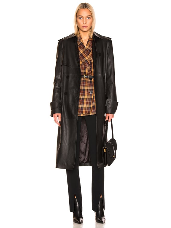 remain pirello leather trench coat