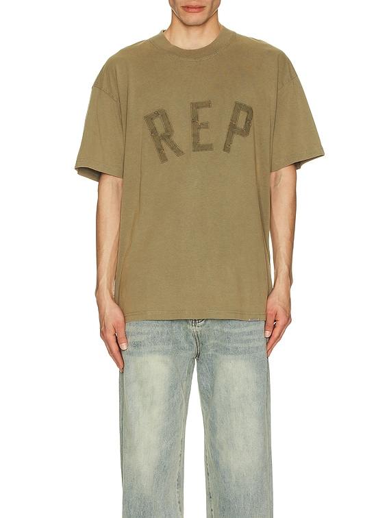 REPRESENT Rep Applique T-Shirt in Fawn | FWRD