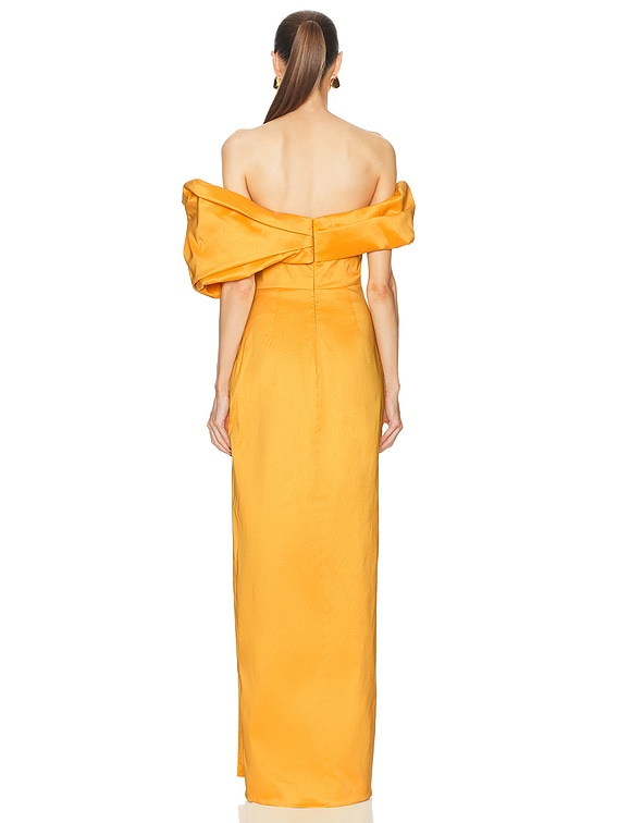 Rachel Gilbert Gia Gown in Gold | FWRD