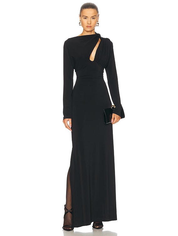 Rachel Gilbert Tanner Slv Gown in Black | FWRD