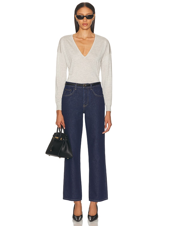 Silk Cashmere V-neck Sweater