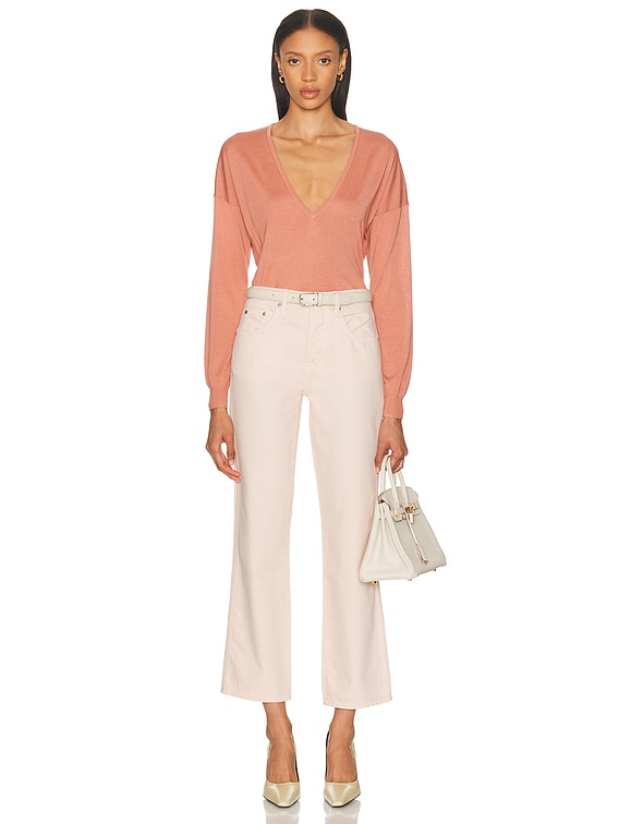Silk Cashmere V-neck Sweater