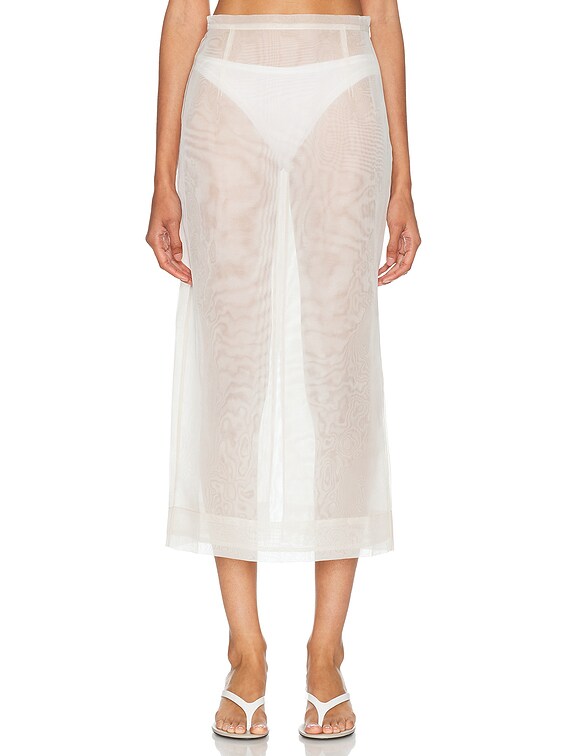 RENGGLI Organza Pencil Skirt in Crepe | FWRD