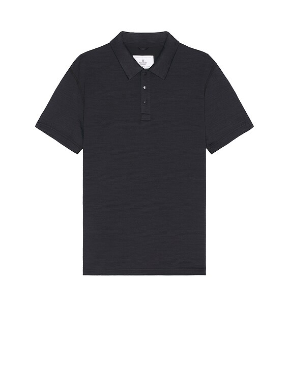 REIGNING CHAMP ポロシャツ 黒 T-SHIRT - SOLOTEX MESH JPN SMU（Tシャツ／カットソー