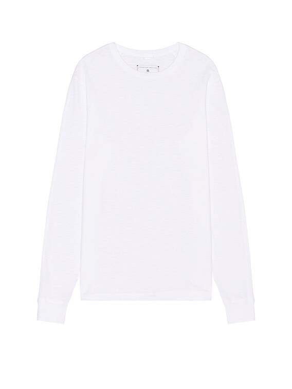 Reigning Champ Reigning Champ 1x1 Slub Long Sleeve in White | FWRD