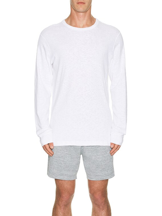 Reigning Champ Reigning Champ 1x1 Slub Long Sleeve in White | FWRD