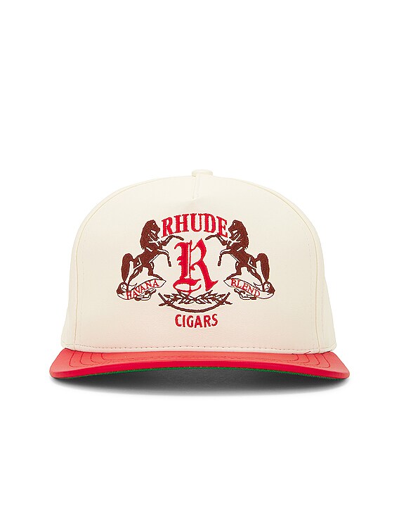 Rhude Roccia Cigar Hat in Cream & Red | FWRD