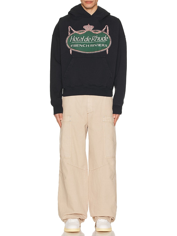 Rhude Riviera Hoodie in Vintage Black | FWRD