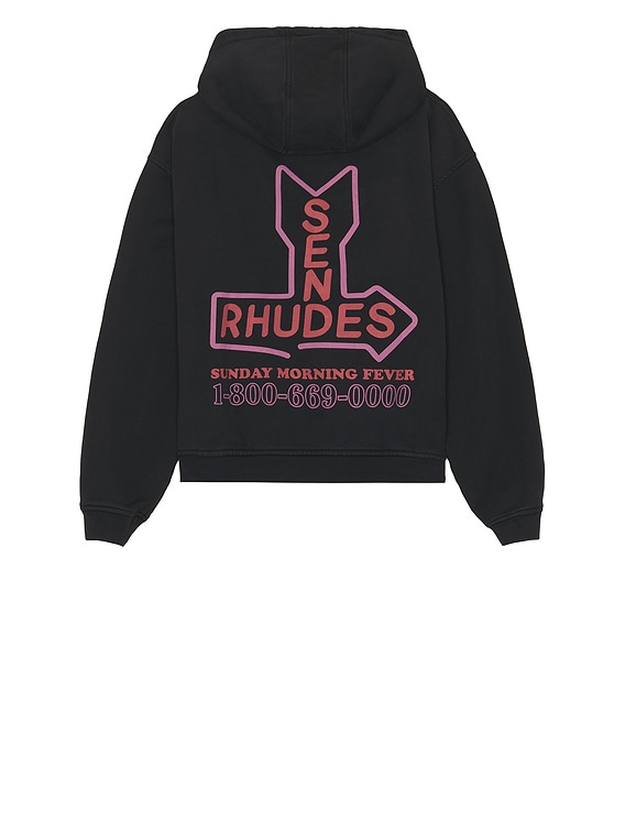 【関税込み】Rhude ブラック Send Rhudes フーディ Rhude Send Rhudes Hoodie in Vintage Black | FWRD