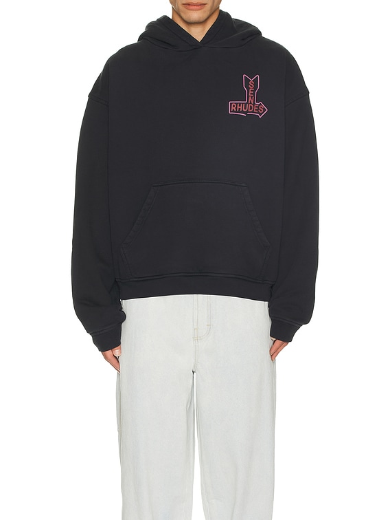 【関税込み】Rhude ブラック Send Rhudes フーディ RHUDE Send Rhudes Hoodie | Blue | FARFETCH