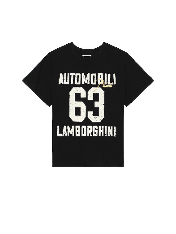 Rhude x Automobili Lamborghini Atten Varsity Jacket in Black - Size S