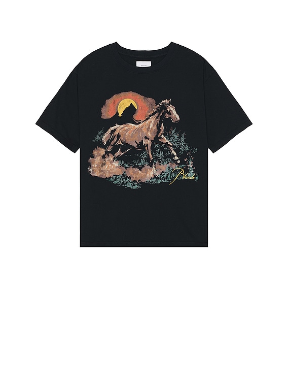 【関税込み】Rhude ブラック Santo シャツ Rhude Santo Tee in Vintage Black | FWRD