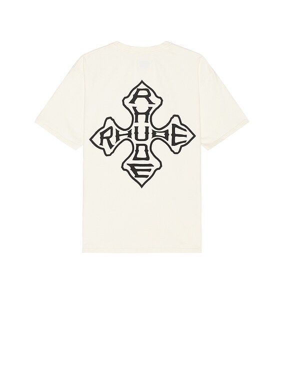 Rhude Cross Tee in Vintage White | FWRD