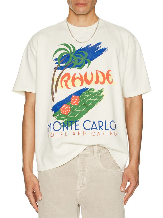 Rhude ホワイト Tシャツ RHUDE Rhude Lovers Slub t-shirt | White | FARFETCH