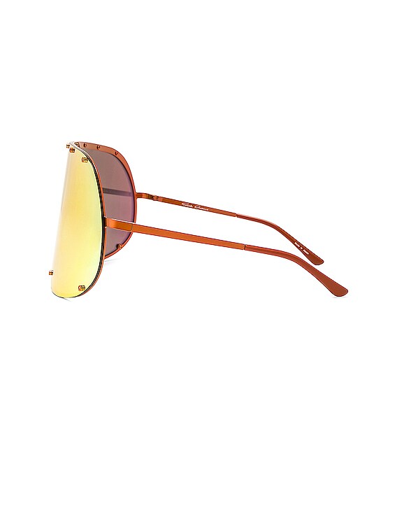 Rick Owens Shield Sunglasses in Orange | FWRD