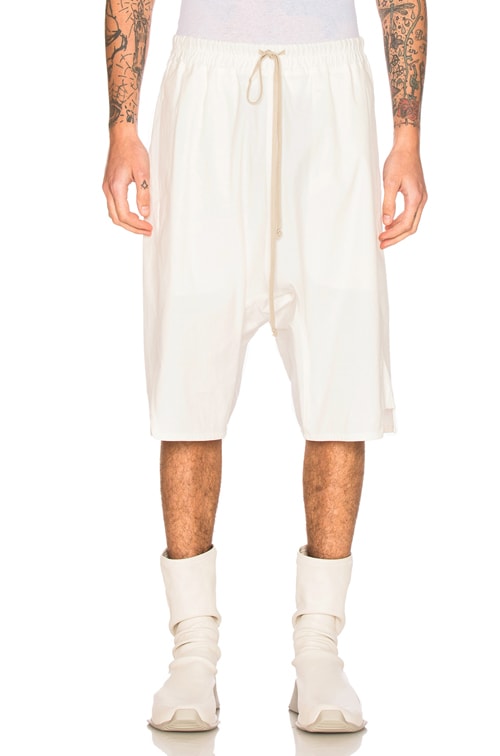 Rick Owens Basket Swinger Shorts in Milk | FWRD