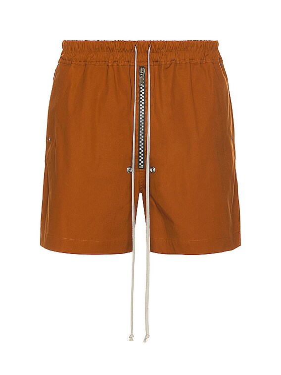 X*様 rick owens bela ショーツ キャメル ブラウン Rick Owens Bela Boxers in Clay | FWRD