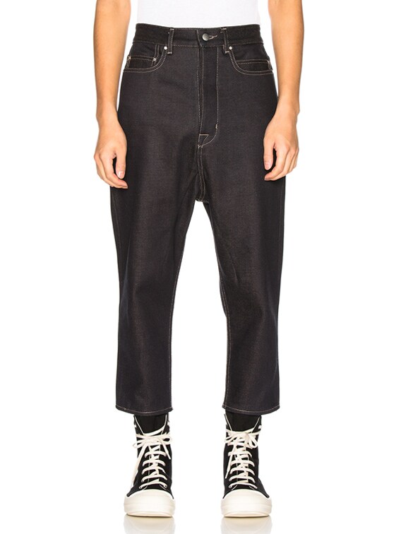 Rick Owens Collapse Jean in Black | FWRD