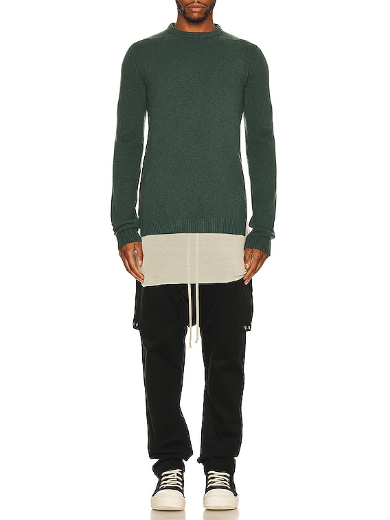 Rick Owens Biker Round Neck in Teal | FWRD