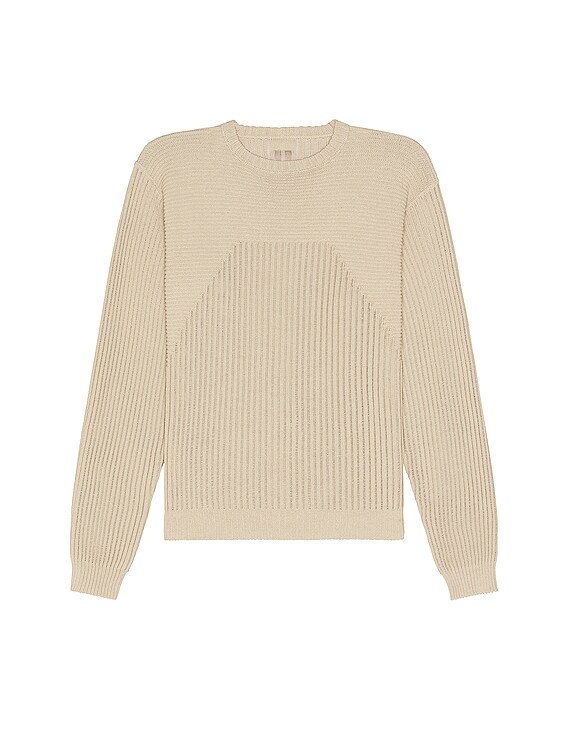 Rick Owens Biker Round Neck Sweater in Pearl | FWRD