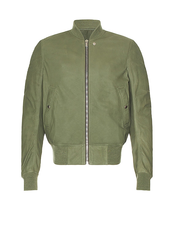 Rick Owens Cropped Flight Bomber in Moss | FWRD