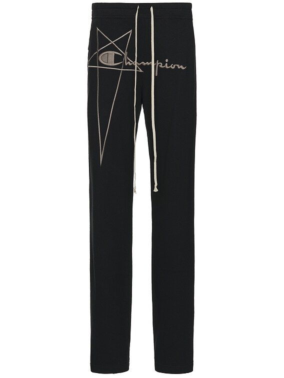Rick Owens X Champion Dietrich Drawstring Pant in Black