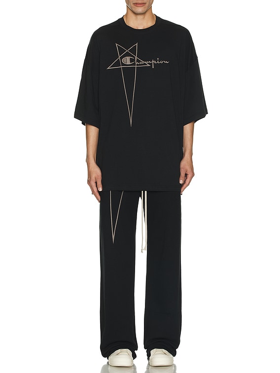 Rick Owens X Champion Dietrich Drawstring Pant in Black