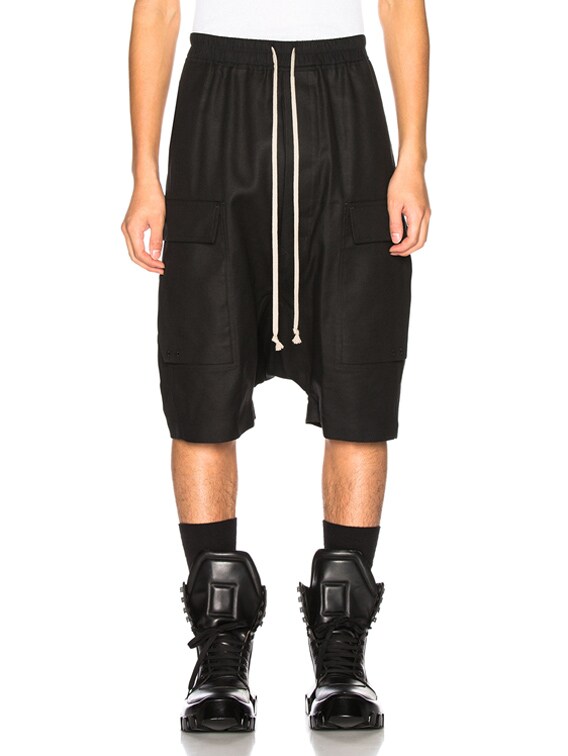 Rick Owens Drawstring Cargo Pods in Black | FWRD